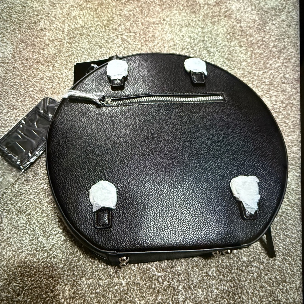Elegant Black Round Women's Shoulder Bag